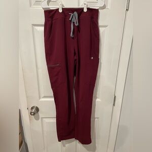 Yola HW Burgundy M/T Scrub Pants